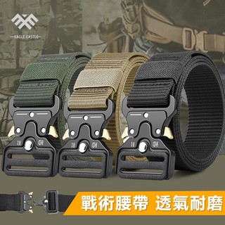 【飛鷹城堡】尼龍腰帶 褲帶 腰帶 軍用皮帶 戰術腰帶 男士腰帶 編織軍訓戰術腰帶多功能皮帶男士卡扣機能工裝褲尼龍帆布褲帶