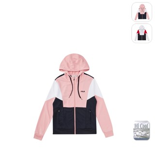 【FILA】女性 吸濕排汗 運動針織連帽外套-粉色 5JKX-5490-PK