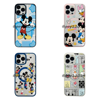 卡通黛西iPhone11 12mini 13 14 15 16Pro max XR手機殼 米奇家族 magsafe磁吸殼
