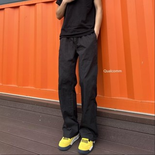『癮品流行』M-3XL 長褲男 美式斜切長褲 直筒寬鬆休閒長褲男 男生褲子 休閑褲男 休閒長褲 防水 透氣 工作褲
