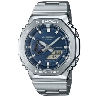 【聊聊甜甜價】CASIO G-SHOCK 八角金屬雙顯腕錶 GM-2110D-2B