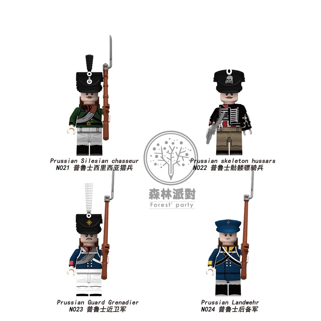 ［台灣現貨］N21-24 普魯士-拿破崙/八國聯軍-4款-積木人偶-中世紀/中古-炮兵/砲兵/玩具/兒童
