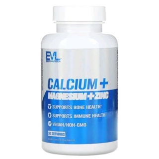 《 現貨 》EVL，鈣 + 鎂 + 鋅，60 片，Calcium + Magnesium + Zinc， 鈣鎂鋅