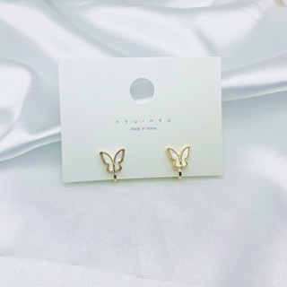 ❤️vivi飾品❤️無耳洞 蝶舞翩翩氣質蝴蝶夾式耳環