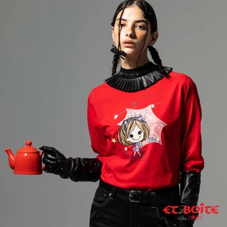 BLUE WAY ET BOiTE 箱子 - 女款 DORA流星城堡船型領長TEE(紅)