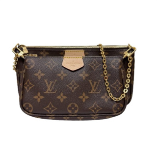 LOUIS VUITTON LV老花麻將包軍綠色背帶 肩背包 腋下包 路易威登M44813 Multi Pochette