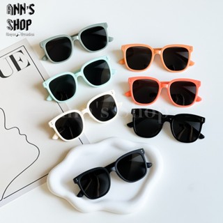 🍒Ann’s Shop🍒九月新款—兒童輕量矽膠偏光抗UV潮流鉚釘方框墨鏡 彈性 太陽眼鏡 輕巧 眼鏡 質感 ins風