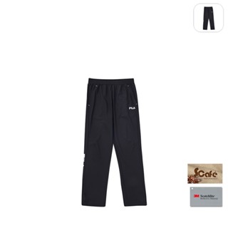 【FILA】KIDS 孩童款 吸濕排汗 針織平口長褲-黑色 1PNX-8306-BK