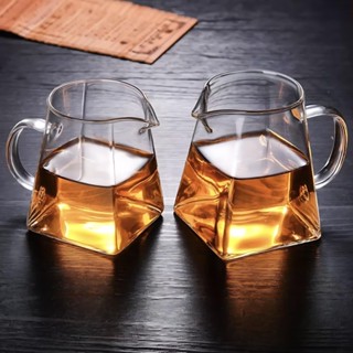 玻璃茶壺 玻璃茶杯 裝箱出貨 四方底錐形玻璃杯 無濾網 公道杯 公杯 玻璃壺 12300