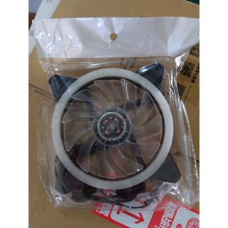 電腦機殼風扇 透明12公分 發光風扇附螺絲 大四P接頭 全新品袋裝工業包