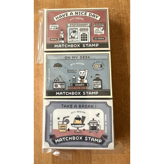 日本製 日本SANBY Eric 聯名 火柴盒印章組 橡皮印章 手帳 手作卡片有三款