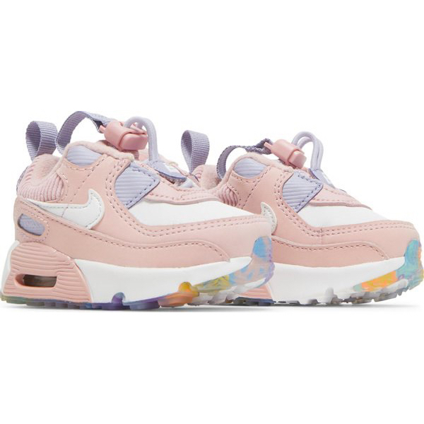 二手8新 女童NIKE Air Max 90 Toggle SE TD 'Pink Glaze' 19公分氣墊鞋