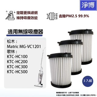 歌林 Kolin KTC-HC100 HC200 HC300 HC500 松木MG-VC1201無線吸塵器HEPA濾網