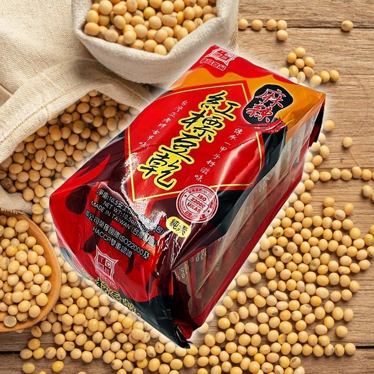 德昌 豆乾(1包入)／豆干／麻辣紅標豆乾(純素)300g(10小包) 紅標豆乾 零食【小三美日】DS012695x
