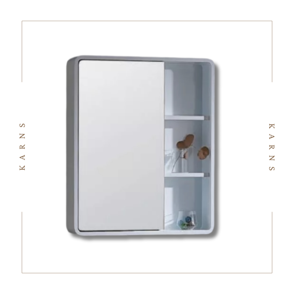 高級PVC防水發泡板收納鏡櫃 鏡子 化妝鏡 浴室鏡 收納鏡(D-07)