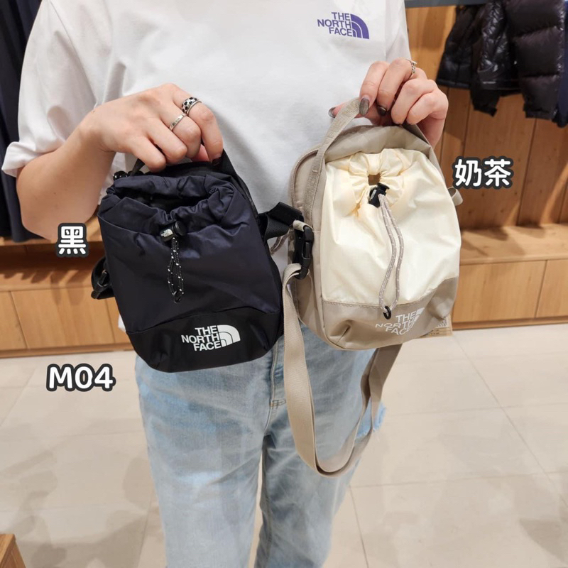 The north face 撞色束口兩用小包 MINI水桶包 韓北臉 黑色