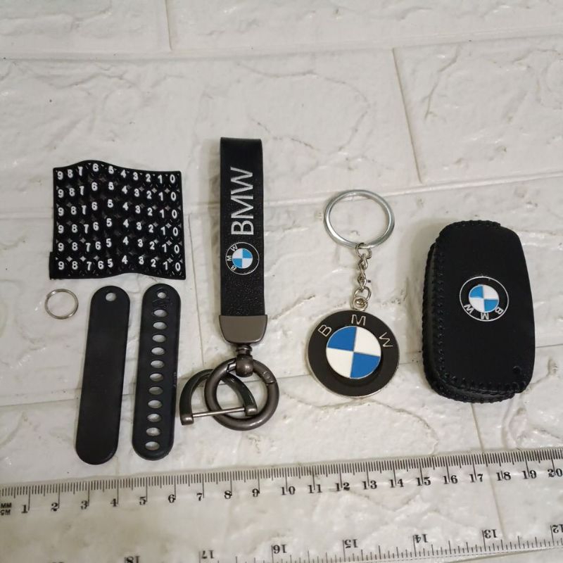 全新 現貨 適用 BMW 汽車 遙控器 鑰匙 皮套 全組 吊飾 保護套 鑰匙圈 車用 萬用 手機 號碼 防丟 扣環 整組