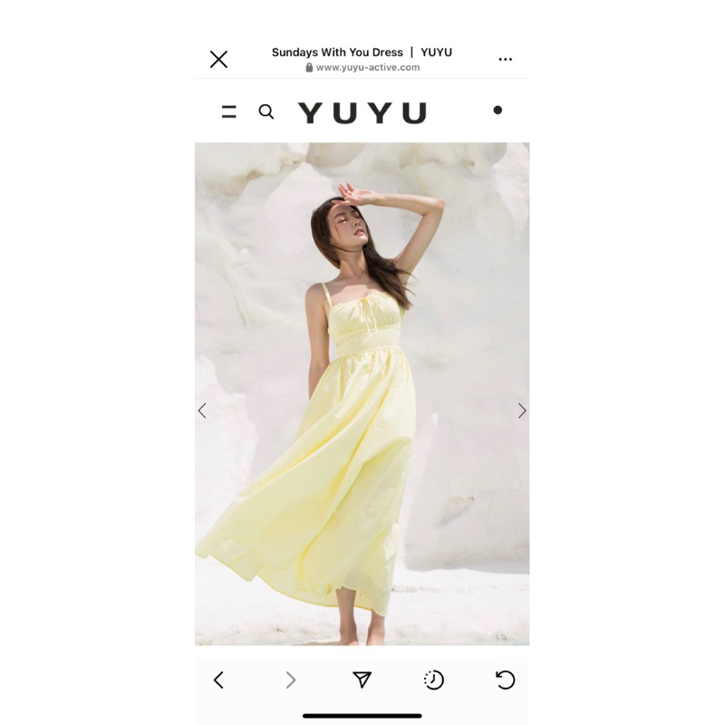 yuyu active 黃色洋裝