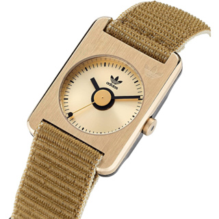 日本代購 Adidas Original Swatch 長方框 尼龍錶帶 男錶 運動手錶