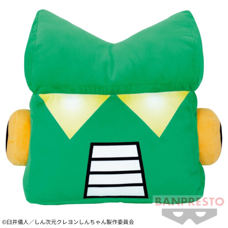 「日本空運景品」 日版 正版 BANDAI 萬代 蠟筆小新 劇場版新次元 康達姆機器人 靠枕 枕頭 娃娃 絨毛玩偶 抱枕