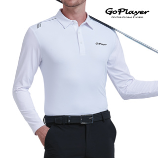 【GoPlayer】男翻領速乾防曬袖套衣(白.黑) (高爾夫短袖T恤球衫 Polo運動排汗速乾Golf球衣)