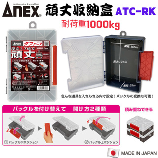 【五金大王】日本製 ANEX 安耐適 ATC-RK 超強收納盒 硬殼 可耐壓 可堆疊 耐衝擊 收納盒 螺絲盒 透明盒
