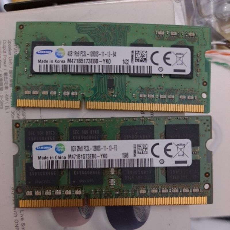 筆電用記憶體 4GB DDR3L-1600 PC3-12800s 三星SAMSUNG 實體拍攝現貨