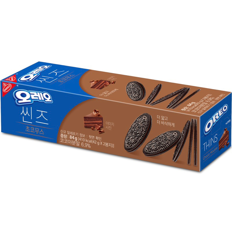 韓國🇰🇷 新產品 OREO 奧利奧 薄脆夾心餅乾 巧克力慕斯口味