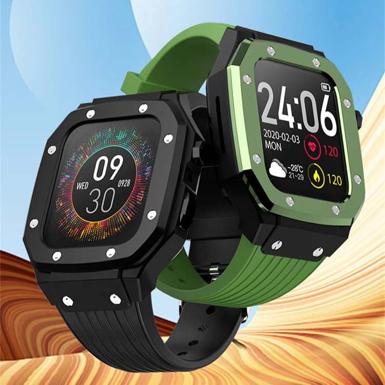 一體錶殼 RM改裝 高品質 Apple Watch S8 7 6 5 4 SE 橡膠錶帶 蘋果手錶錶帶44mm 45mm