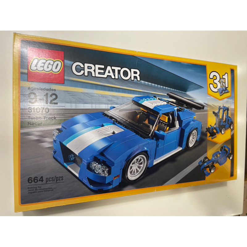 lMr.218l LEGO 31070 樂高渦輪軌道 藍色 賽車 跑車 CREATOR 三合一 堆高機 F1賽車全新未拆