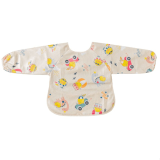 黃色小鴨 防水抗髒污長袖圍兜 飯兜畫畫衣✪準媽媽婦嬰用品✪