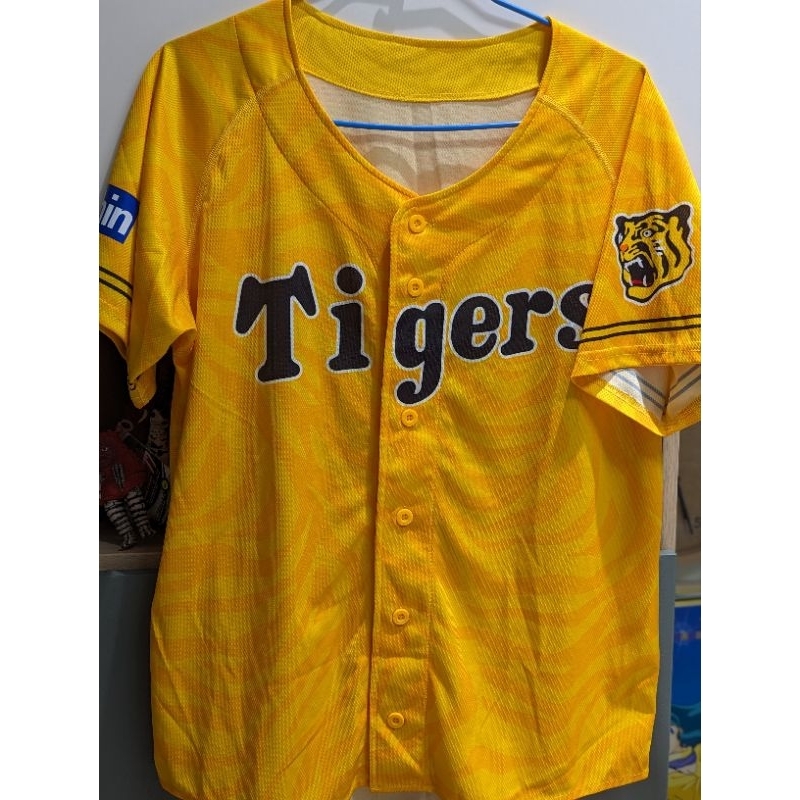 日本職棒 Tigers阪神虎 2018年款黃色虎紋應援球衣（無背號）