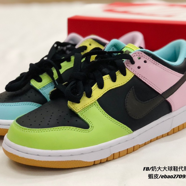 【奶大大球鞋代購社團】NIKE Dunk Low 鴛鴦拼接 女款 彩色 休閒鞋 CZ2496-001