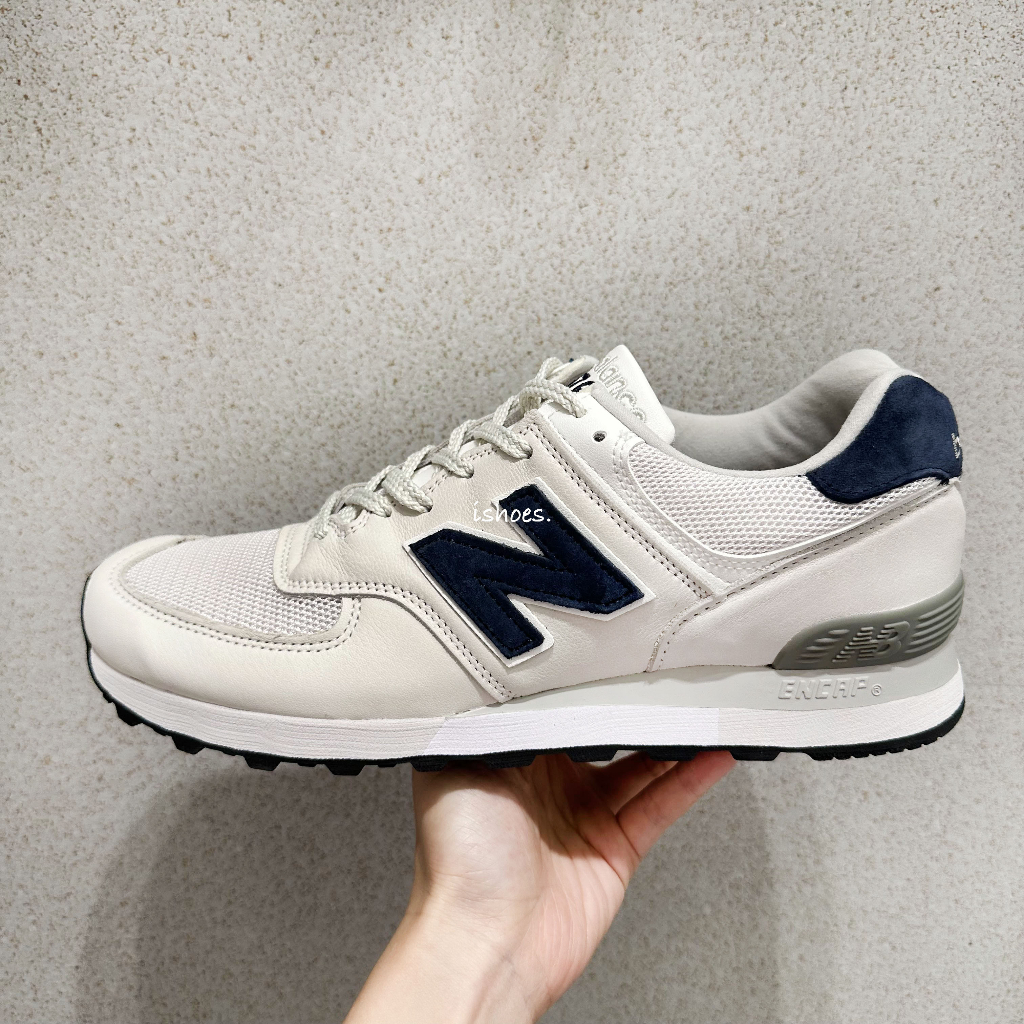 現貨 iShoes正品 New Balance 576 男鞋 英制 白 藍 皮革 休閒 復古鞋 OU576LWG D