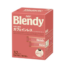 &lt;現貨&gt;日本代購 AGF Blendy 低咖啡因 黑咖啡 即溶咖啡 沖泡 無奶 無糖 冰牛奶可沖泡 32入