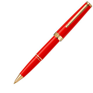 【Penworld】德國 MONT BLANC萬寶龍 117654 PIX系列紅桿金夾鋼珠筆