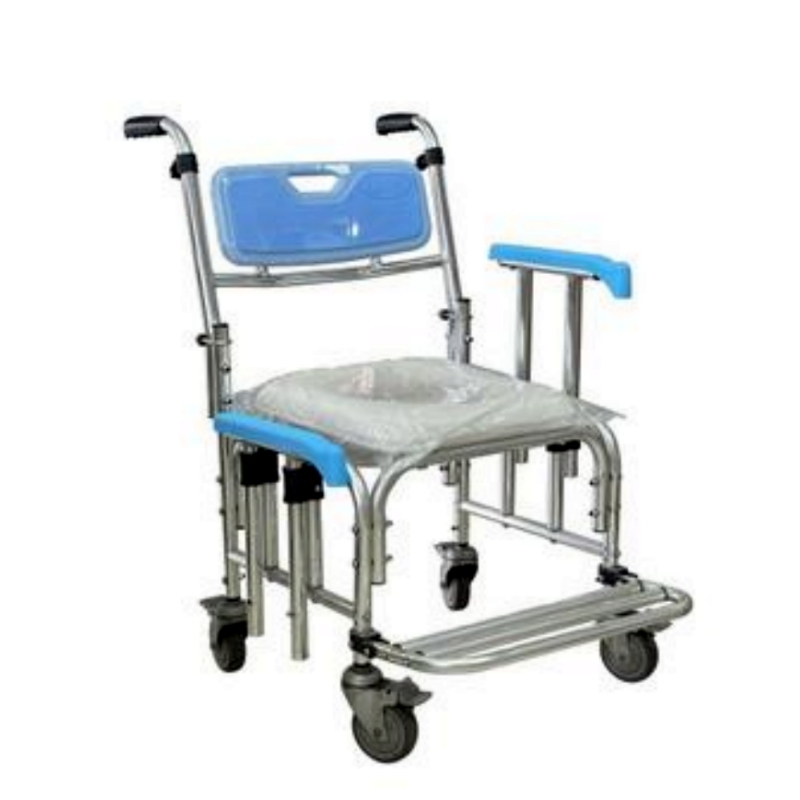 鋁合金附輪 移位型洗澡椅/便盆椅 扶手可升降 四輪可煞車 台灣製造 沐浴椅 馬桶椅