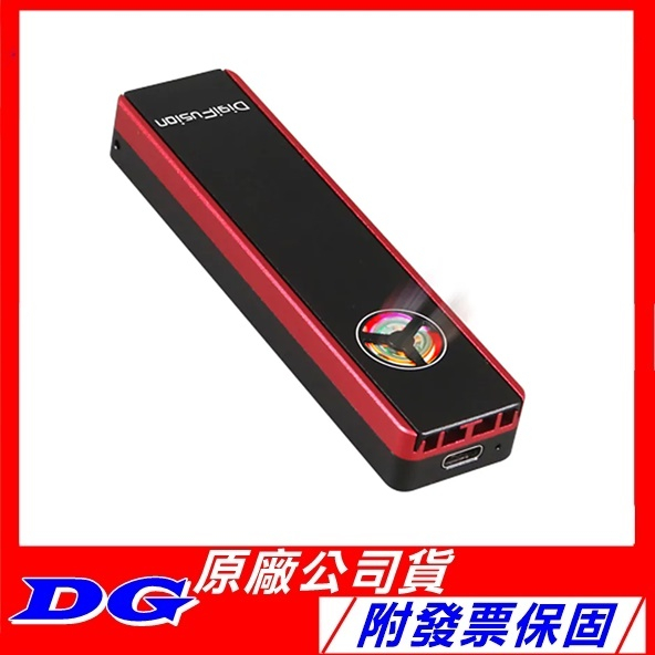 Digifusion伽利略【M.2/USB3.2Gen2】MDF322 雙規M.2外接盒 黑紅/NVMe/外接盒