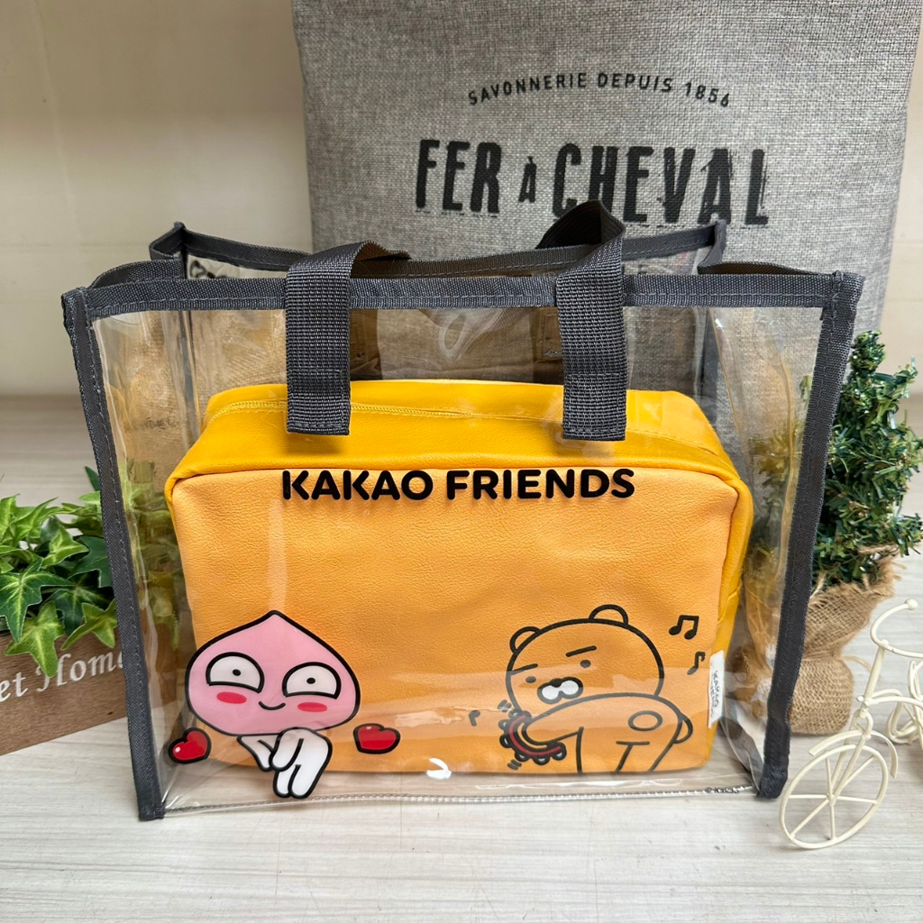 ✔現貨💯康是美【Kakao Friends】KA心玩雙層包  Ryan萊恩 手提袋 沙灘袋 收納袋 外出袋 1組入