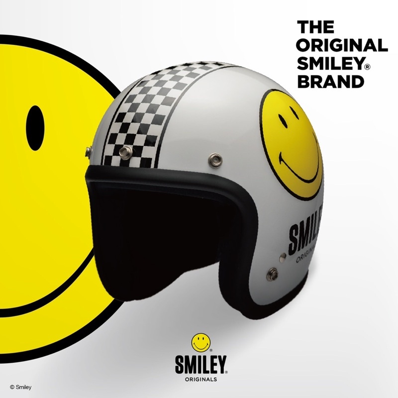 Gallop x SMILEY HELMET 黃色笑臉 聯名款 3/4 半罩安全帽