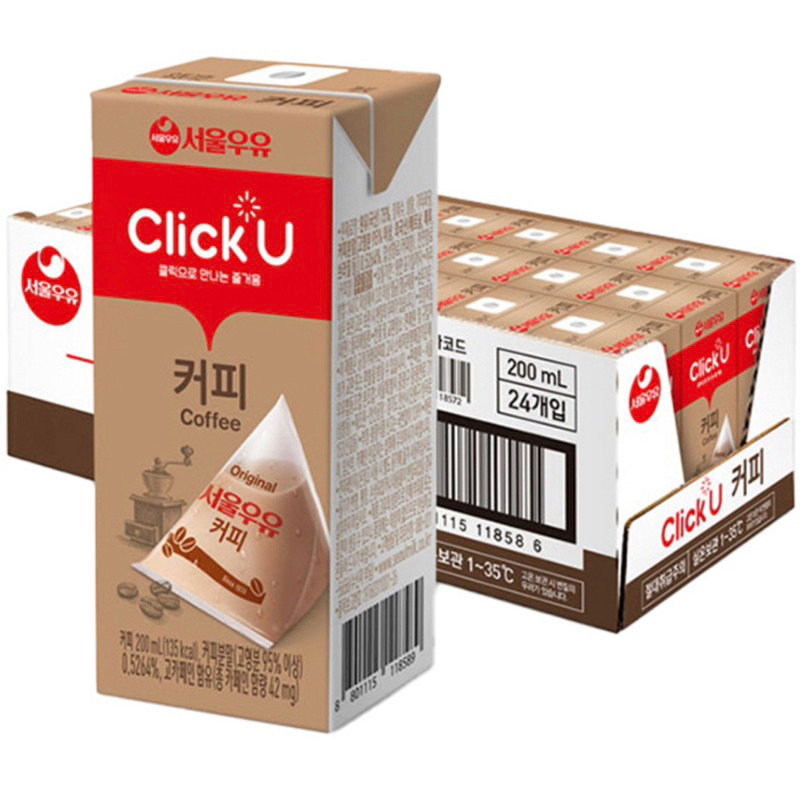 ［ 預購 ］ 🇰🇷韓國直送 首爾👉🏻人氣☕️咖啡牛奶/焦糖牛奶/奶茶200Ml箱入24瓶