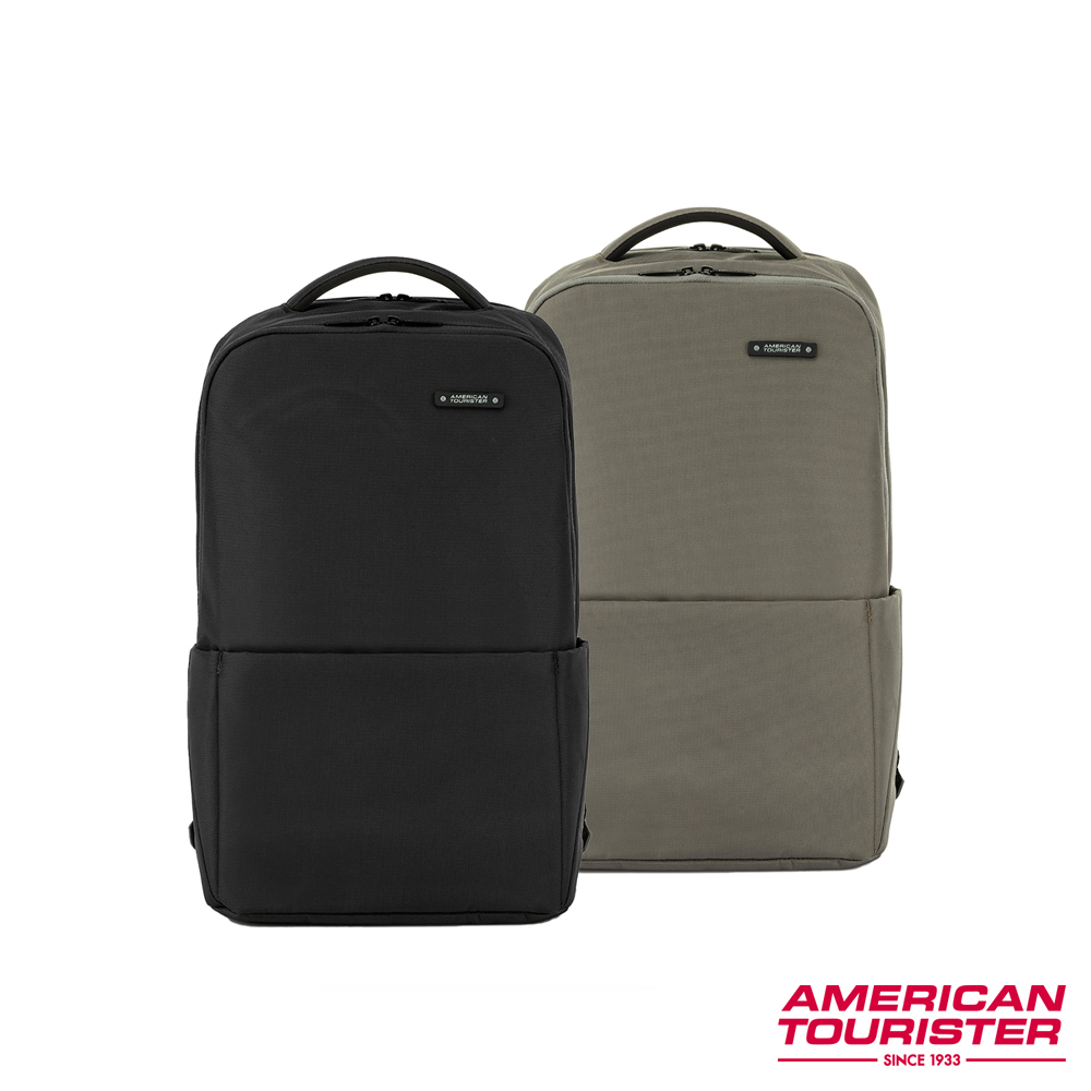 AT美國旅行者 AMERICAN TOURISTER 筆電後背包/電腦包15.6吋Rubio極輕量防潑水抗菌休閒_黑/綠