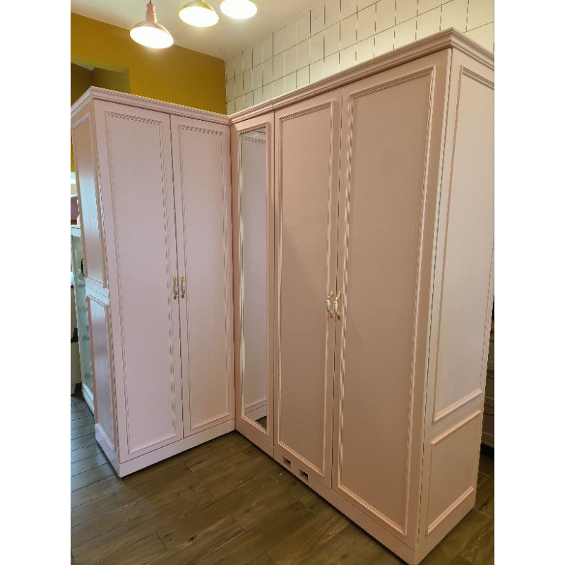 小木屋原木粉色衣櫃現貨衣櫃