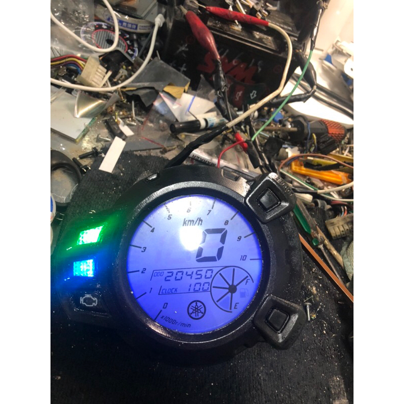 桃園中古機車儀錶，（12pin)照片裡BWS,X.大B(交換舊品）噴射板液晶儀錶板