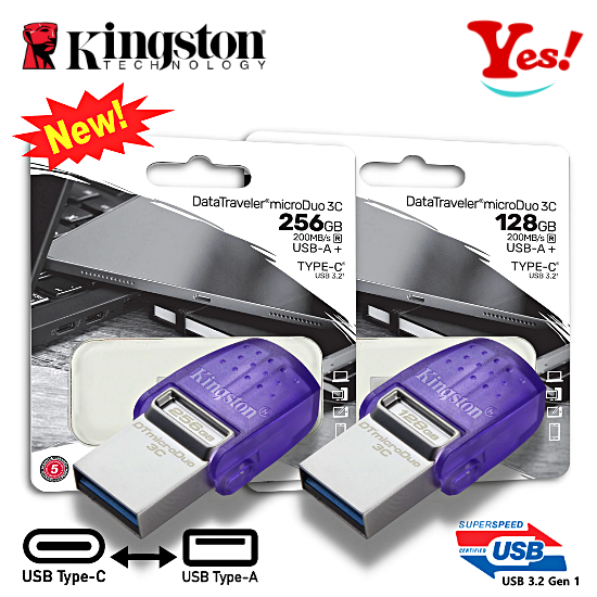 【Yes！公司貨】金士頓 Kingston microDuo 3C OTG 128GB 256G Type-C 隨身碟