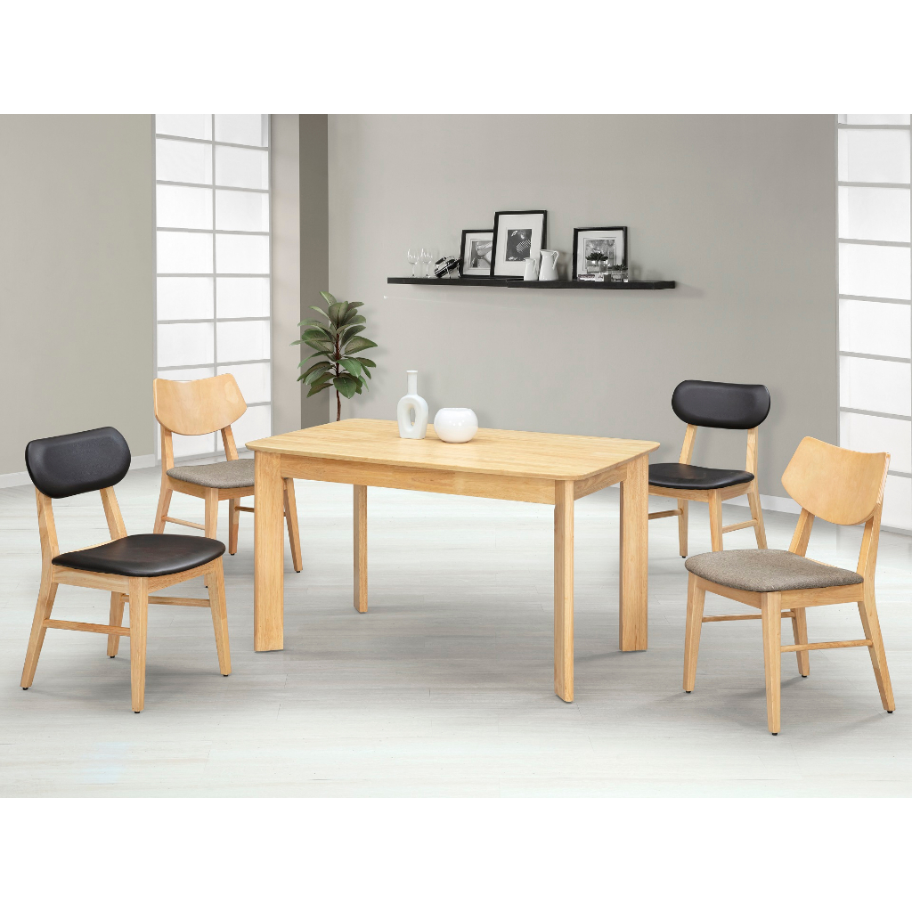【全台傢俱】GD-23 香榭長桌 淺色 4.2尺 / 5尺 餐桌 實木餐椅 傢俱工廠特賣 批發價優惠