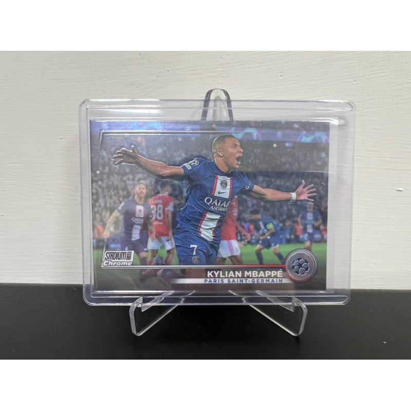 2022-23 Topps Stadium Club Chrome 歐冠法甲PSG “Kylian Mbappe”足球卡