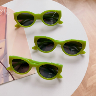 復古歐美質感貓眼粗框果綠色墨鏡 太陽眼鏡 復古 歐美 潮流 Y2K 韓國 小紅書熱賣 時尚 韓系 抗UV 6238