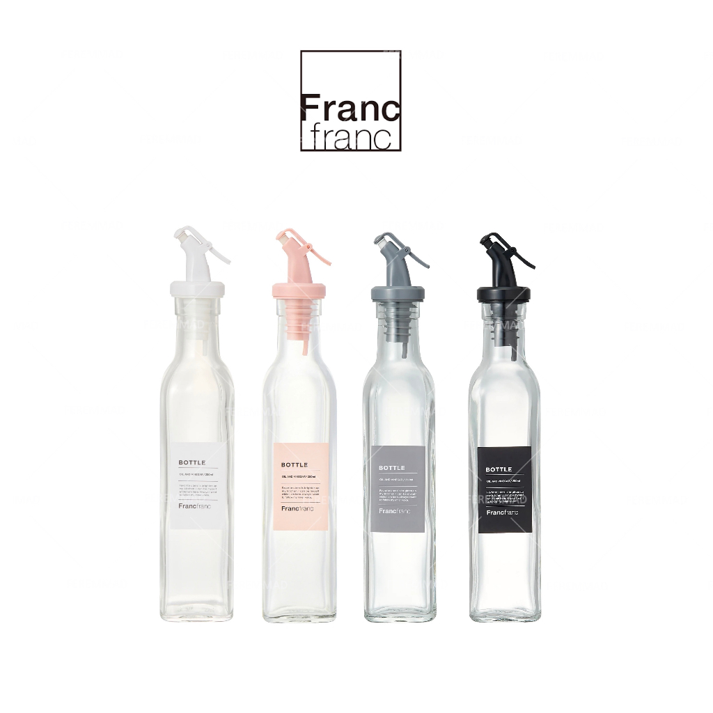 [FMD][現貨] 日本 Francfranc 油醋瓶 單手按壓 廚具 油瓶 醬料瓶 料理瓶 玻璃瓶 粉色 黑色 灰色
