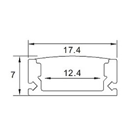 【鋁槽批發預定】CN-509鋁支架17.4×7.0mmx3米，50支=150米，批發不零售/LED軟燈條